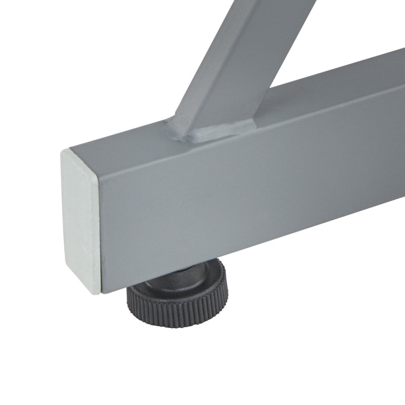 Latitude Run® Rikwin LShaped Glass Top Metal Base Computer Desk